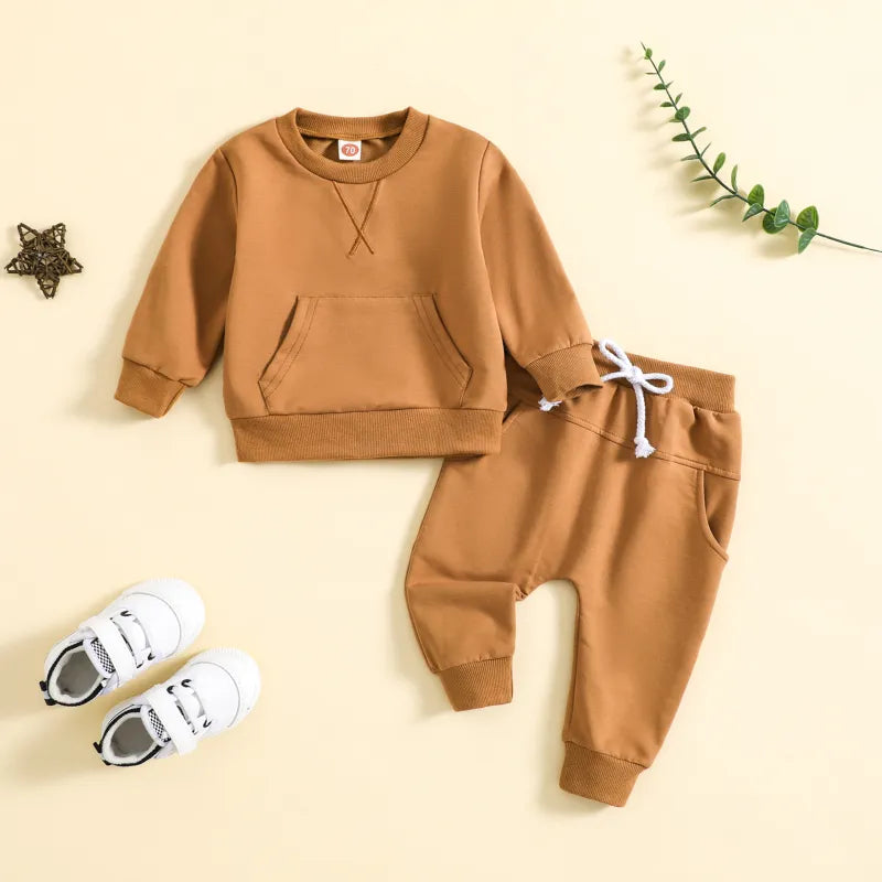 2 Piece Baby Solid Color Set