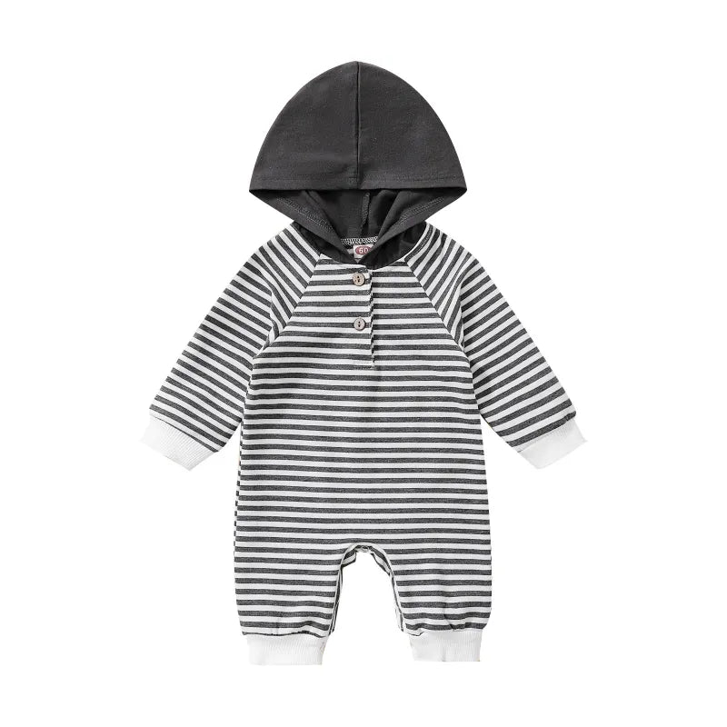 Baby Hooded Striped Romper