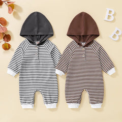 Baby Hooded Striped Romper