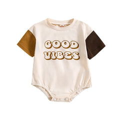 Baby Good Vibes Print Romper