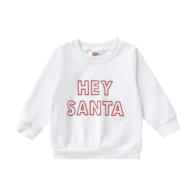 Baby Hey Santa Print Top