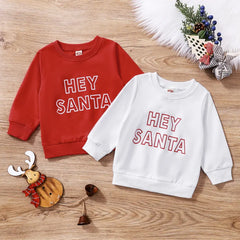 Baby Hey Santa Print Top