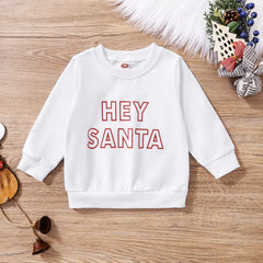 Baby Hey Santa Print Top