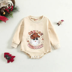 Baby Cowboy Christmas Romper