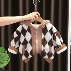 Baby Plaid Zipper Jacket