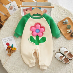 Baby Warm Flower Romper