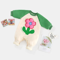 Baby Warm Flower Romper