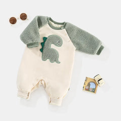 Baby Winter Warm Dinosaur Jumpsuit