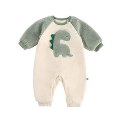 Baby Winter Warm Dinosaur Jumpsuit