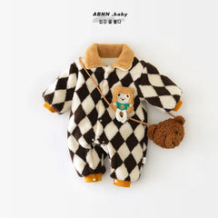 Baby Bear Plaid Romper