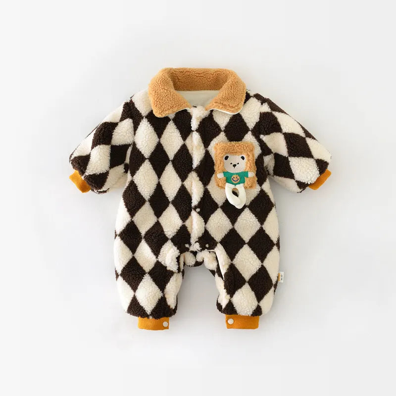 Baby Bear Plaid Romper