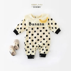 Baby Polka Dot Banana Romper