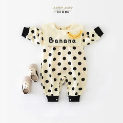 Baby Polka Dot Banana Romper