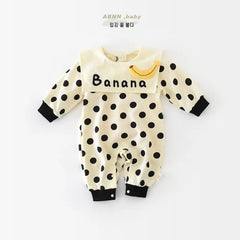 Baby Polka Dot Banana Romper