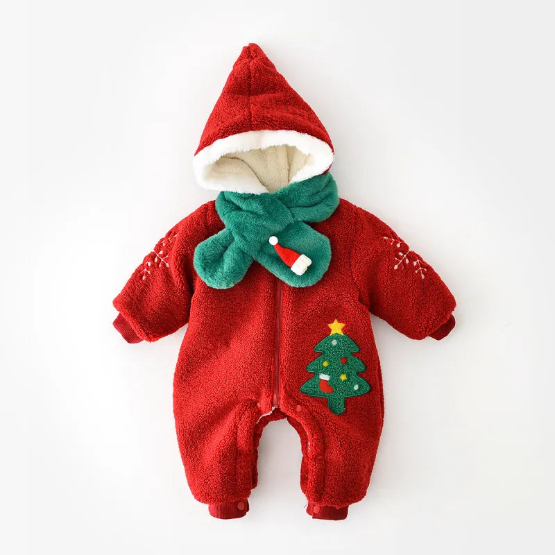 Baby Warm Christmas Tree Romper