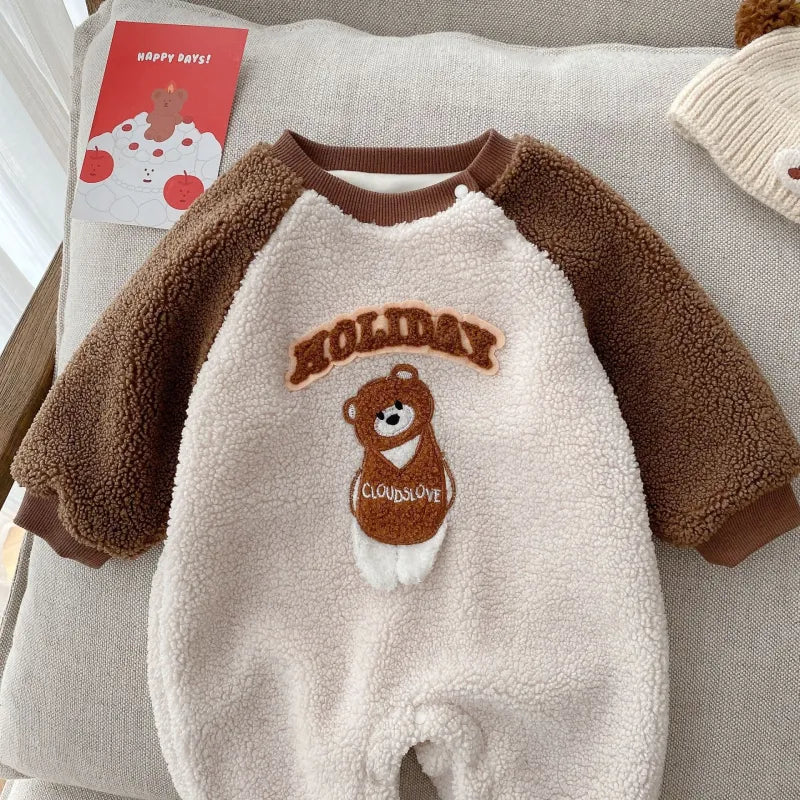 Baby Winter Warm Bear Jumpsuit