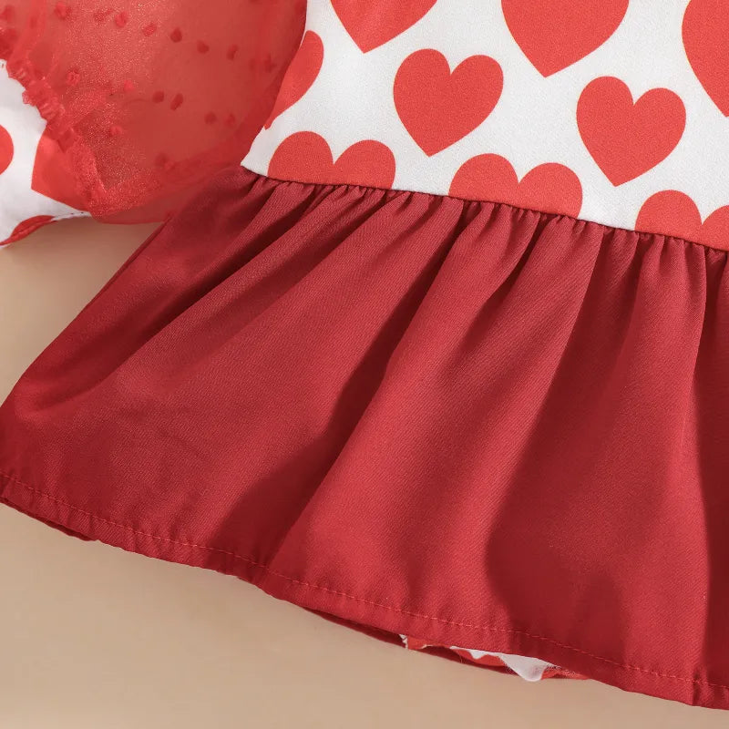 Baby Girl love Valentine's Day Set