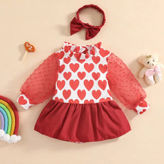 Baby Girl love Valentine's Day Set