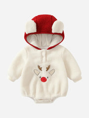 Baby Hooded Elk Christmas Onesie