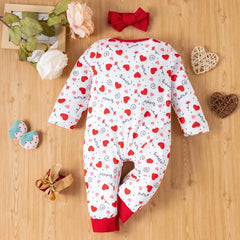 Baby girl's Valentine's Day Romper