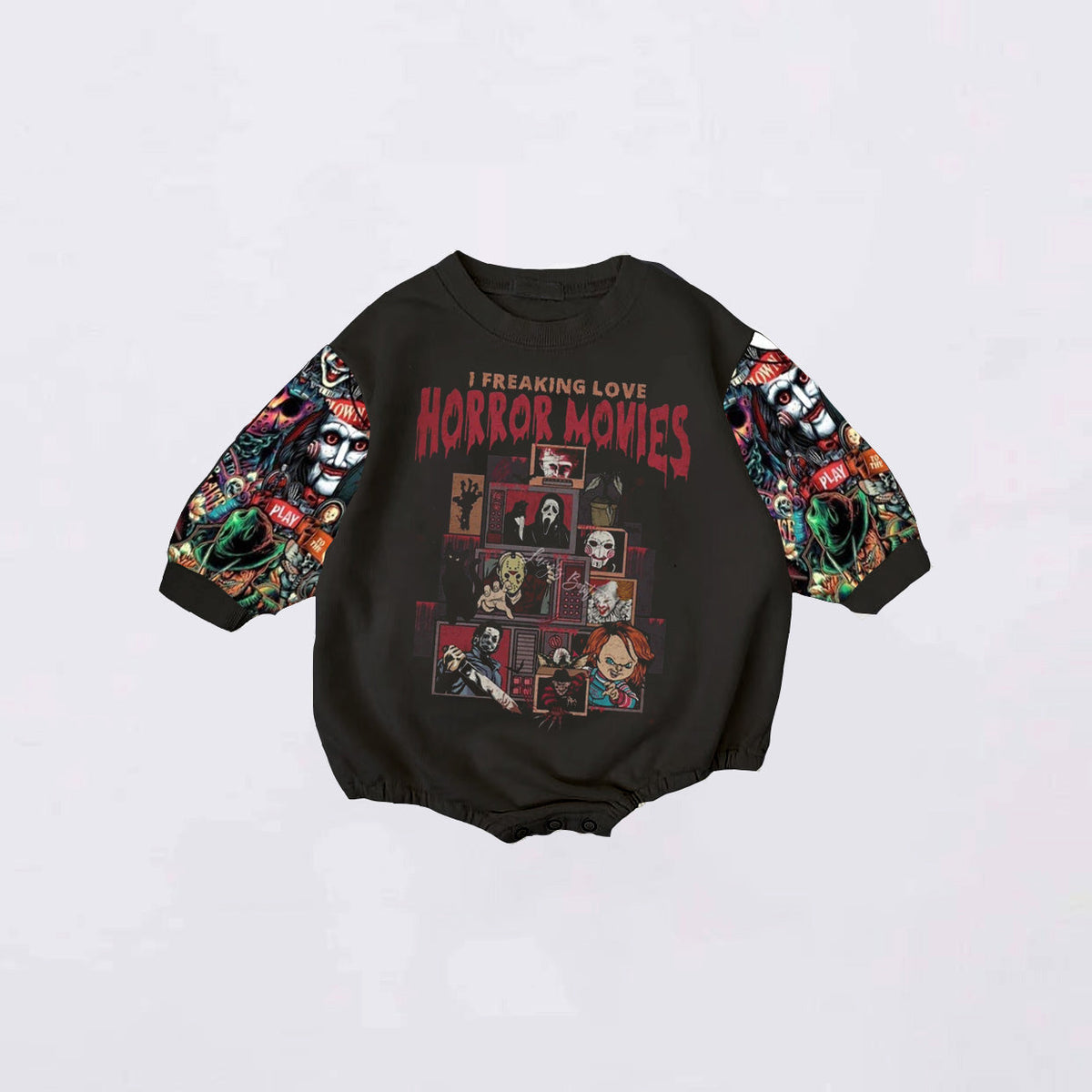 Baby Horror Movies Print Romper