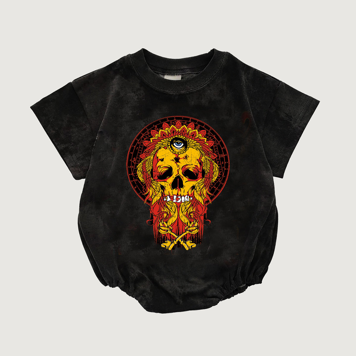 Baby ACDC Band Print Romper