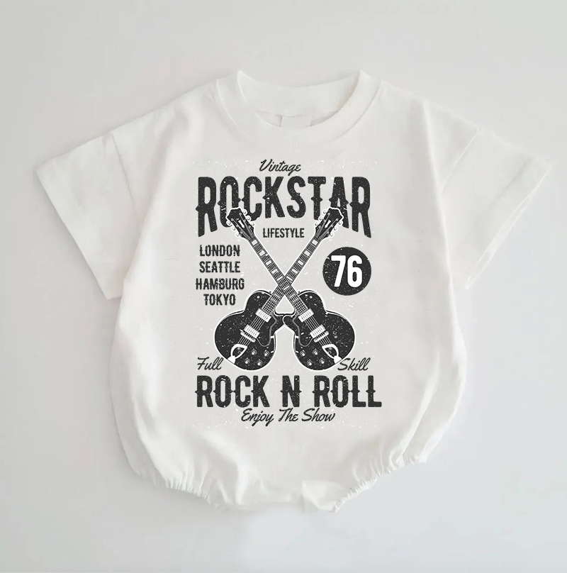 Baby ACDC Band Print Romper