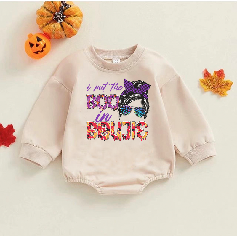 Baby BOO Halloween Print Romper