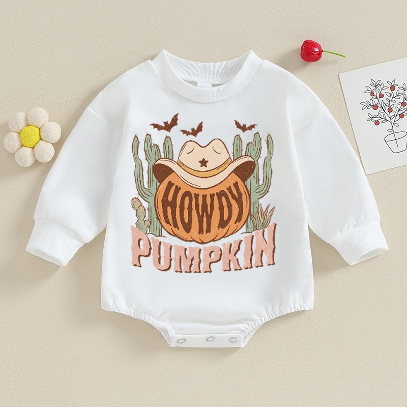 Baby Pumpkin Print Romper