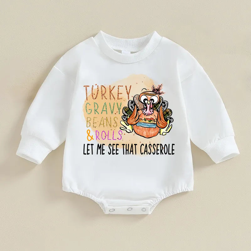 Baby Turkey Print Romper