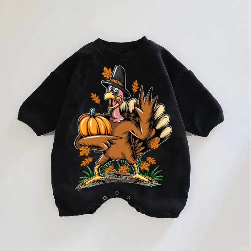 Baby ThanksGiviing Print Romper