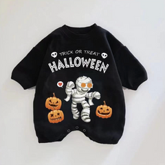 Baby Trick OR Treat Halloween Print Romper