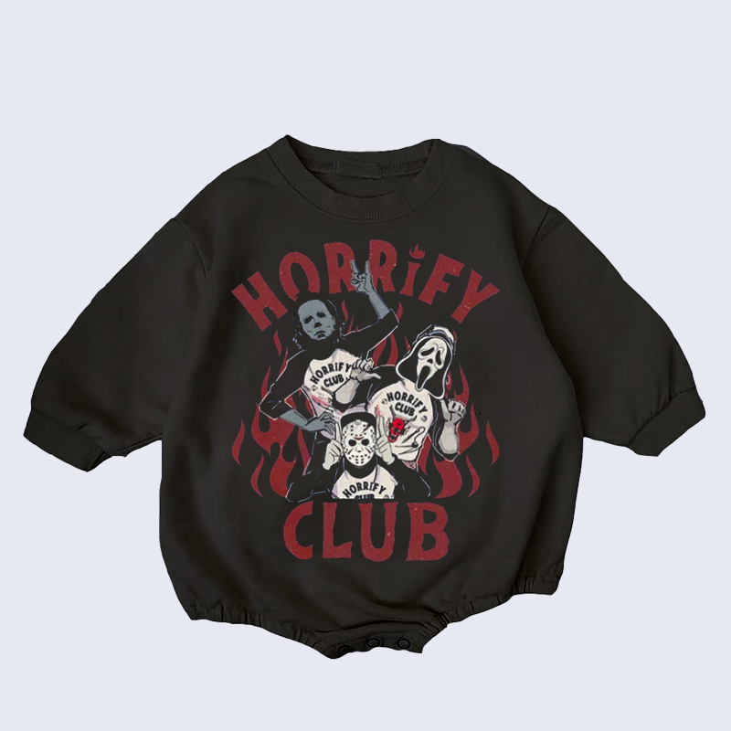 Baby Horrify Club Print Romper