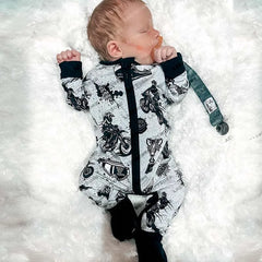 Baby Motorcycle Print Jumpsuit