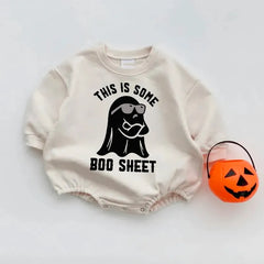 Some Boo Sheet Print Romper