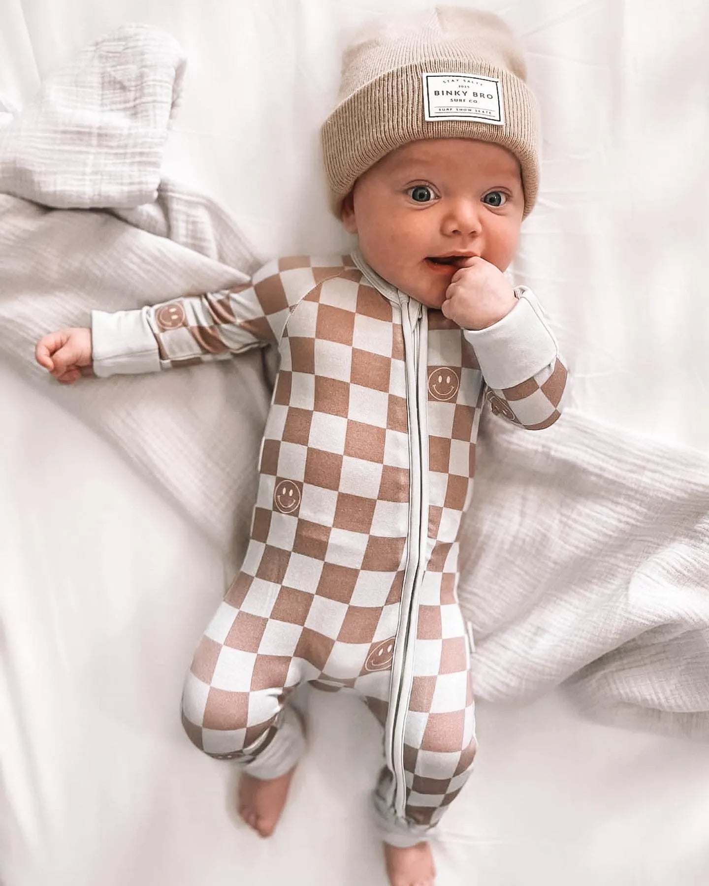 Baby Plaid Zipper Jumpsuit