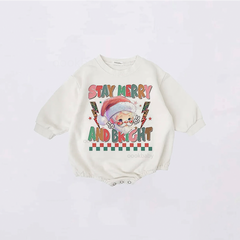 Baby Charisma Santa Claus Stay Print Romper