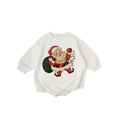 Baby Christmas Gift Santa Print Romper