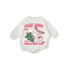 Baby Christmas Tree Print Romper