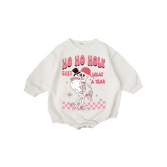 Baby HO HO HOLY Print Romper