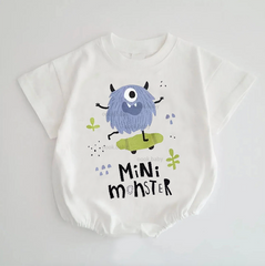 Baby Jump Monster Print Romper