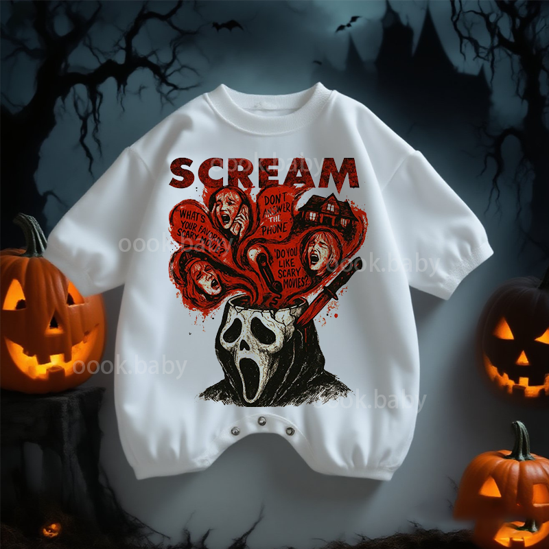 Baby Halloween Print Romper