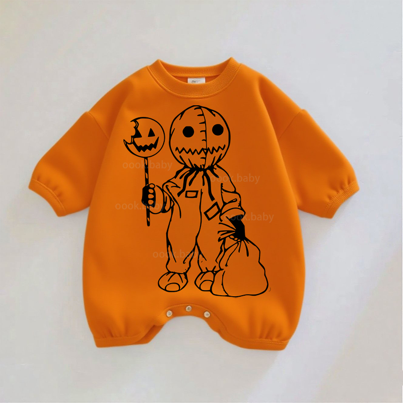 Little Pumpkin Head Baby Romper