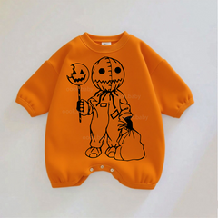 Little Pumpkin Head Baby Romper