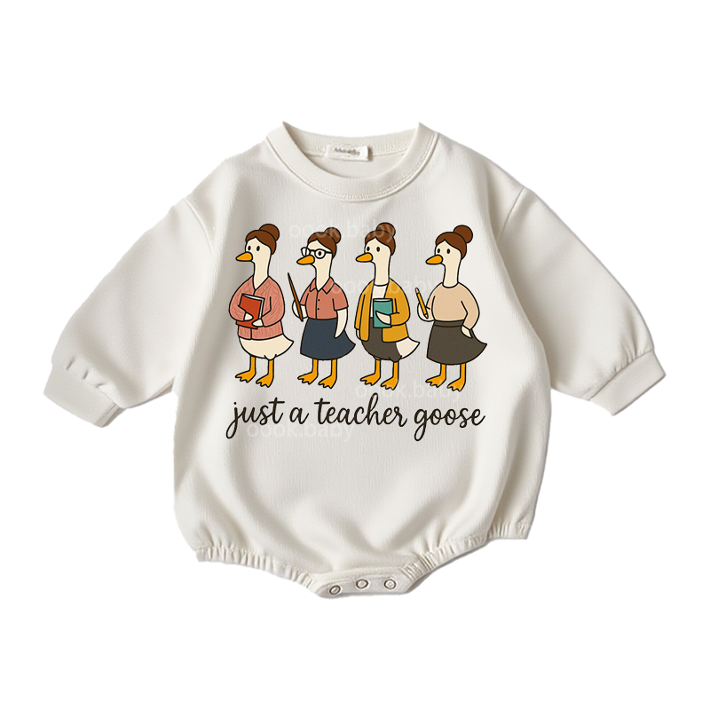 Baby Just A Teaches goose Romper