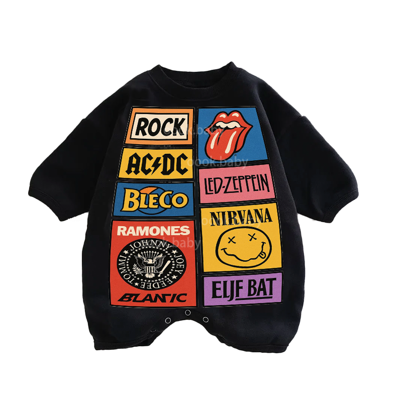 Baby Rock print Romper