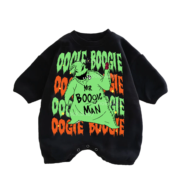 Baby Boogle Man Print Romper