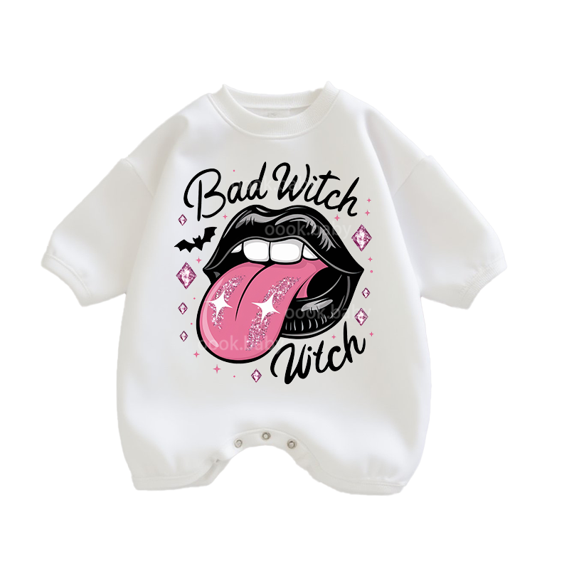 Baby Bad Witch Print Romper
