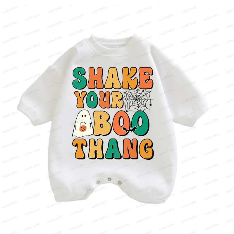 Baby Shake Your Boo thang Print Romper
