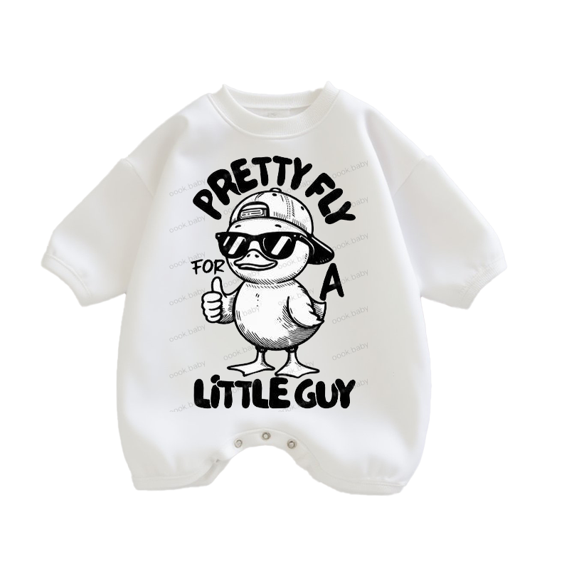 Baby Pretty Fly For A Little Guy Print Romper
